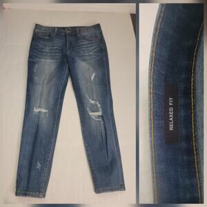 Judy Blue Relax Fit Jeans Sz 32 High Rise Stretch Distressed
